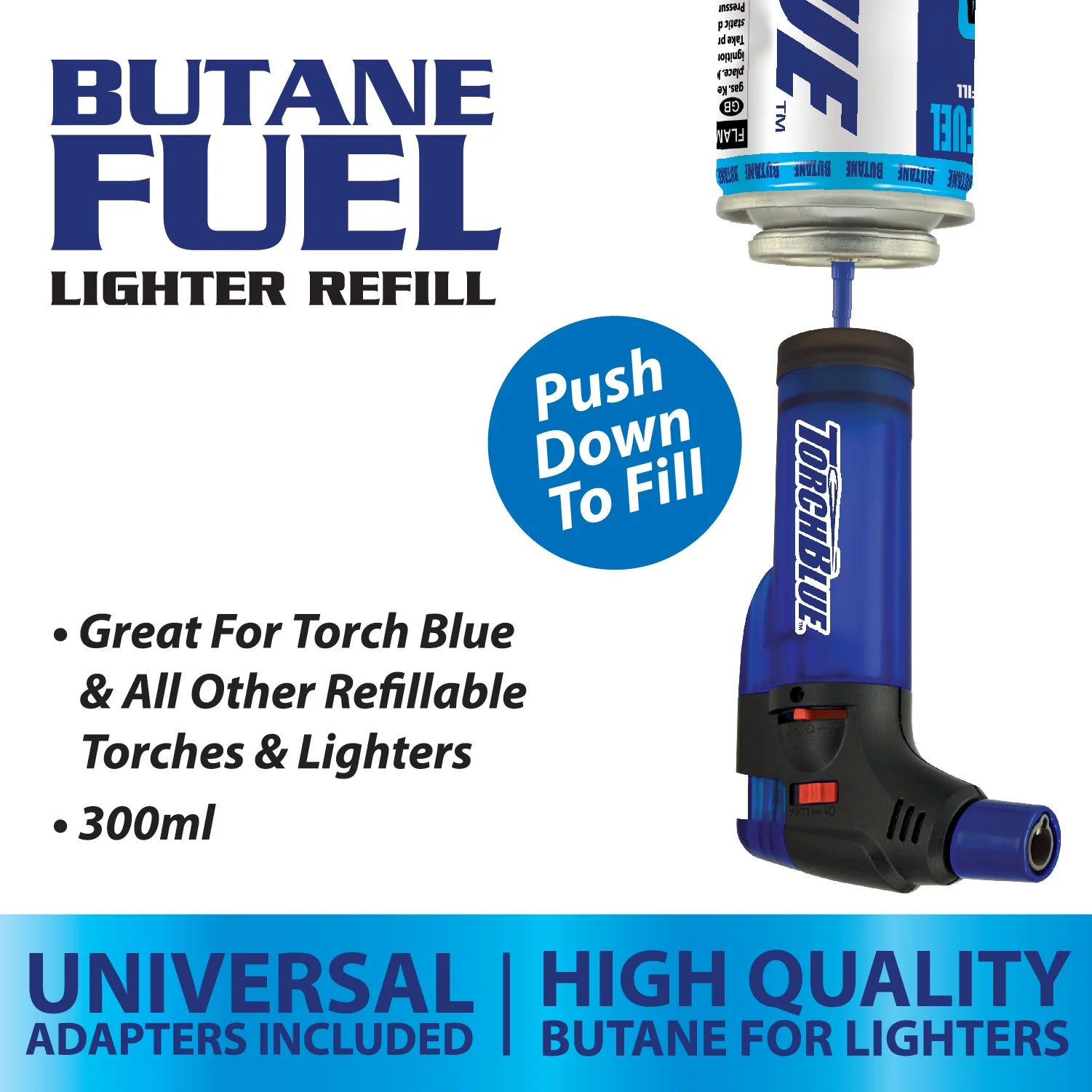 Smokezilla 300mL Torch Blue Purified Butane Refill