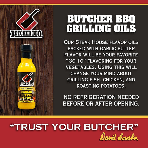 Butcher BBQ - Grilling Oil: Garlic Butter Flavor 12oz