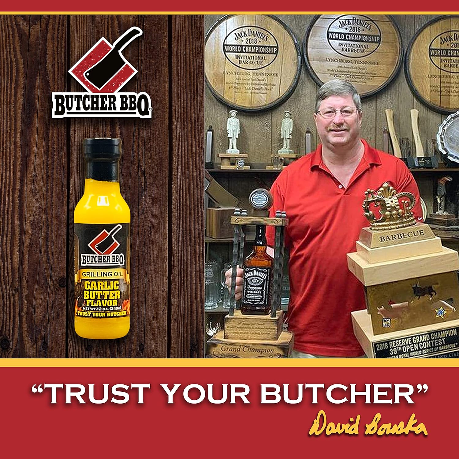 Butcher BBQ | Grilling Oil: Garlic Butter Flavor 12oz