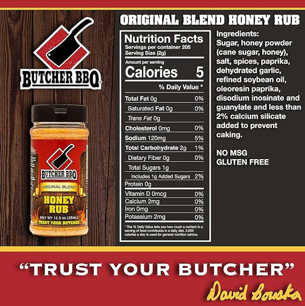 Butcher BBQ - Original Blend: Honey Rub 12.5oz.