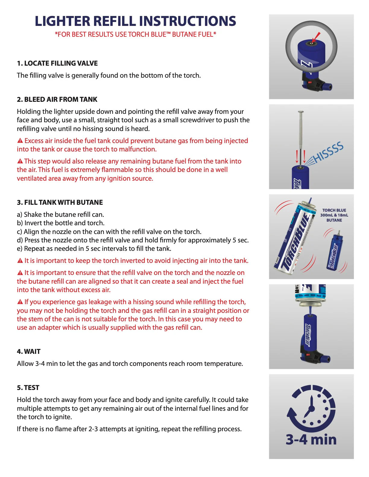 Smokezilla 300mL Torch Blue Purified Butane Refill