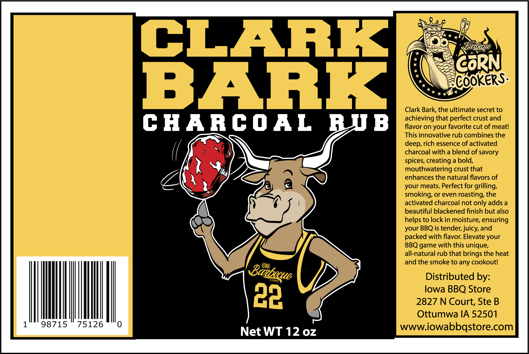 Corncookers | Clark Bark 22 Charcoal Rub