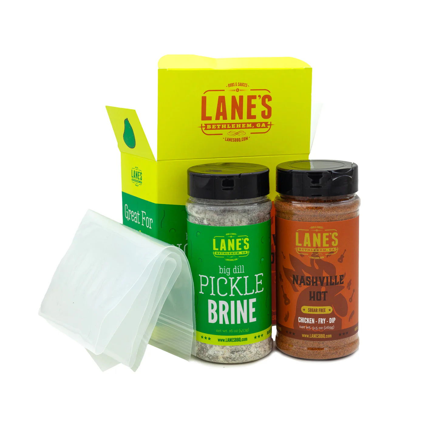 Lane's | Big Dill Pickle + Nashville Hot Brining Kit (w/ Brining Bag)